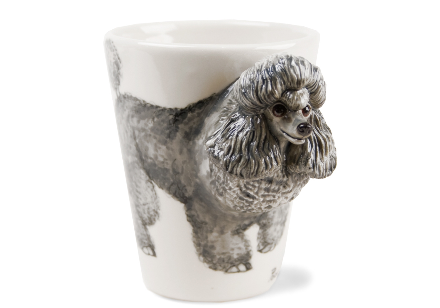 An elegant Poodle ceramic by Blue Witch. This breed is intelligent and charismatic as well as able to rock a very distinctive look. A popular family pet throughout the world.