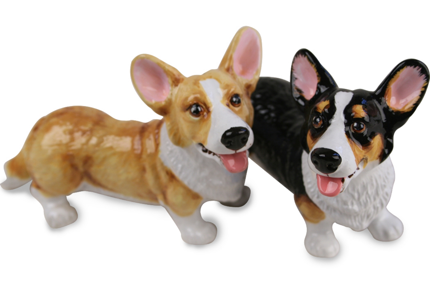 The Welsh Corgi Cardigan, also called the Cardi, is fun-loving and high-spirited yet easy-going. The Cardigan is a devoted and amusing companion; alert, gentle and watchful, yet friendly. Showcased proudly on this Blue Witch ceramic.