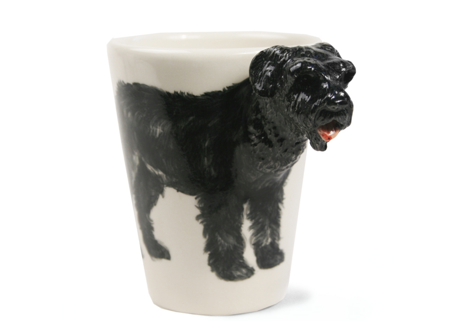 Beautifully presented on a unique Blue Witch ceramic. Originally a farm dog, the Bouvier Des Flandres are now often used as guard or police dogs as well as being kept as pets.