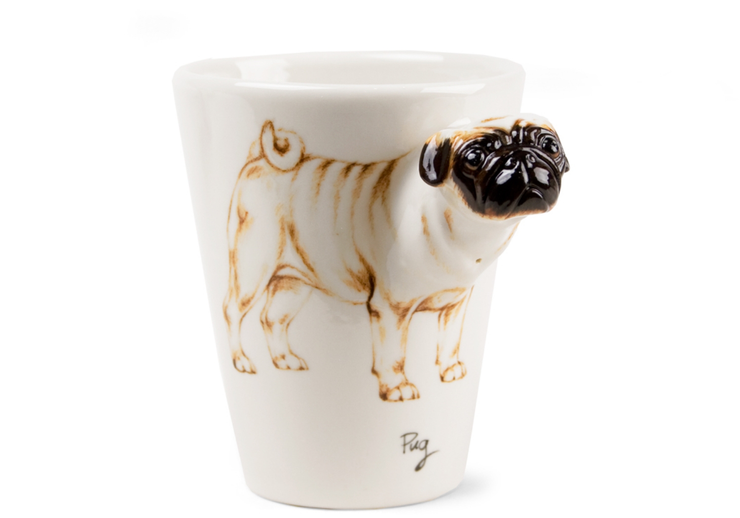 A lovable Pug ceramic by Blue Witch. This small delightful dog is very big on personality and is nicked named ‘multo in parvo’ which translates as a lot in a small space!