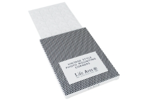The classics never die. These Vintage photo corners are the traditional way to mount your photos and are a great accompaniment to our classic style photo albums. They are self-adhesive: just peel and stick. Simple, easy and effective. These paper mounts will add dimension to your photos and are perfect for making vintage wedding albums or documenting other life events. They are also decorative and add a certain retro style charm to your pictures. A scrapbooking essential, vital for keeping oodles of mementos and prints in place.