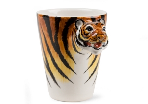 An exceptional awesome ceramic by Blue Witch. With their beautiful stripes, the Tiger is probably the most recognisable of all the big cats and is indeed the largest.