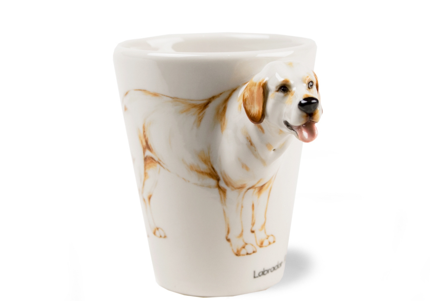 Kid’s best friend forever! If you are looking for the best dog breed for your family, bring home a Labrador Retriever. Devoted, obedient and amiable, the Lab is not only good with children also with other dogs and other pets. This lovable dog is captured beautifully on our Blue Witch ceramic.
