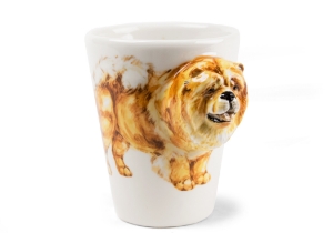 A fantastic Blue Witch ceramic featuring an ancient dog breed: the lion like Chow Chow. A muscular and sturdy breed originally bred in China as a general dog’s body for herding, hunting, protection and cart-pulling.
