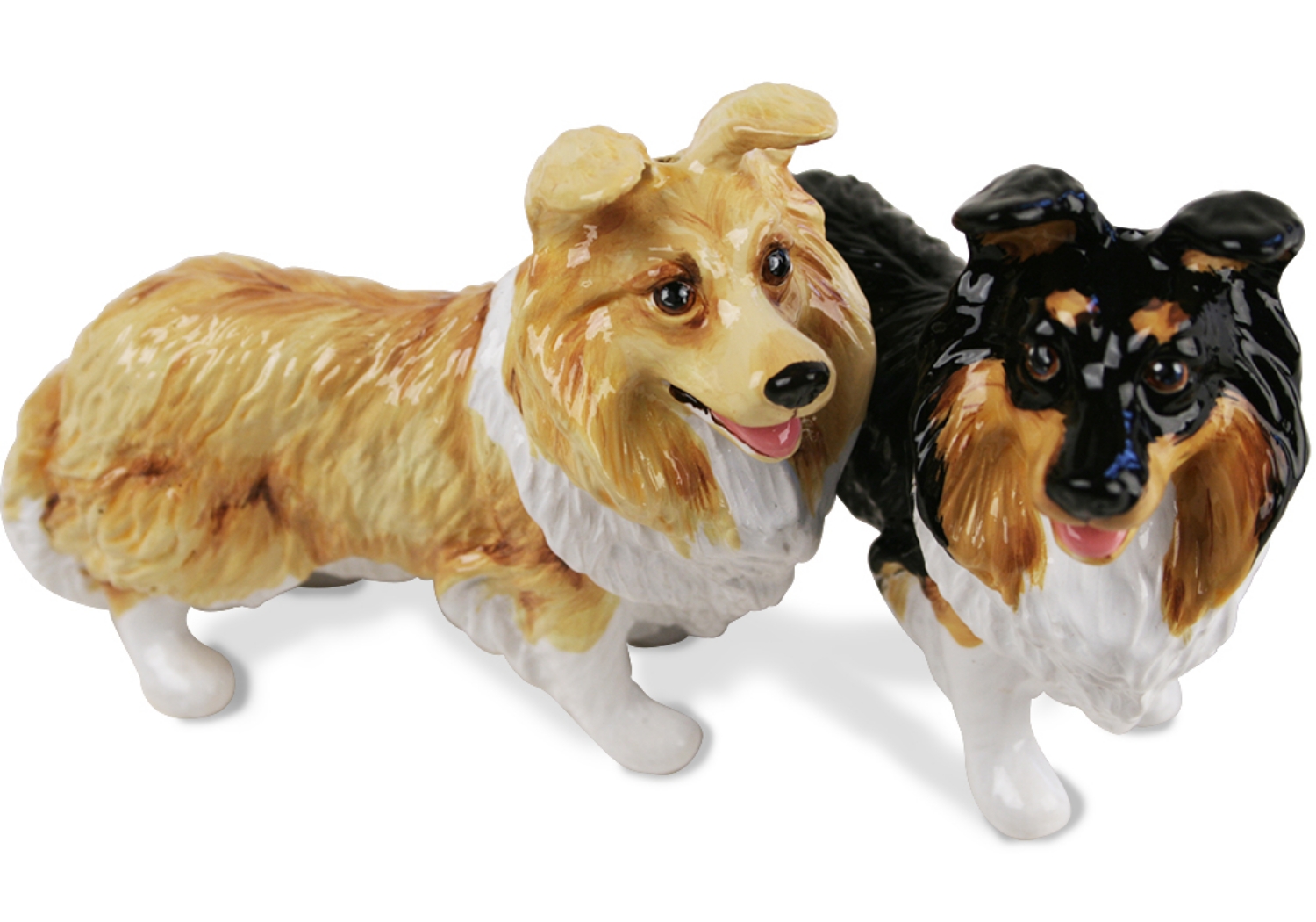 Beautifully presented on a Blue Witch ceramic is the happy, intelligent and eager to please Shetland Sheepdog or Sheltie as it is often known. With its roots in herding on the Shetland Islands, off Great Britain.