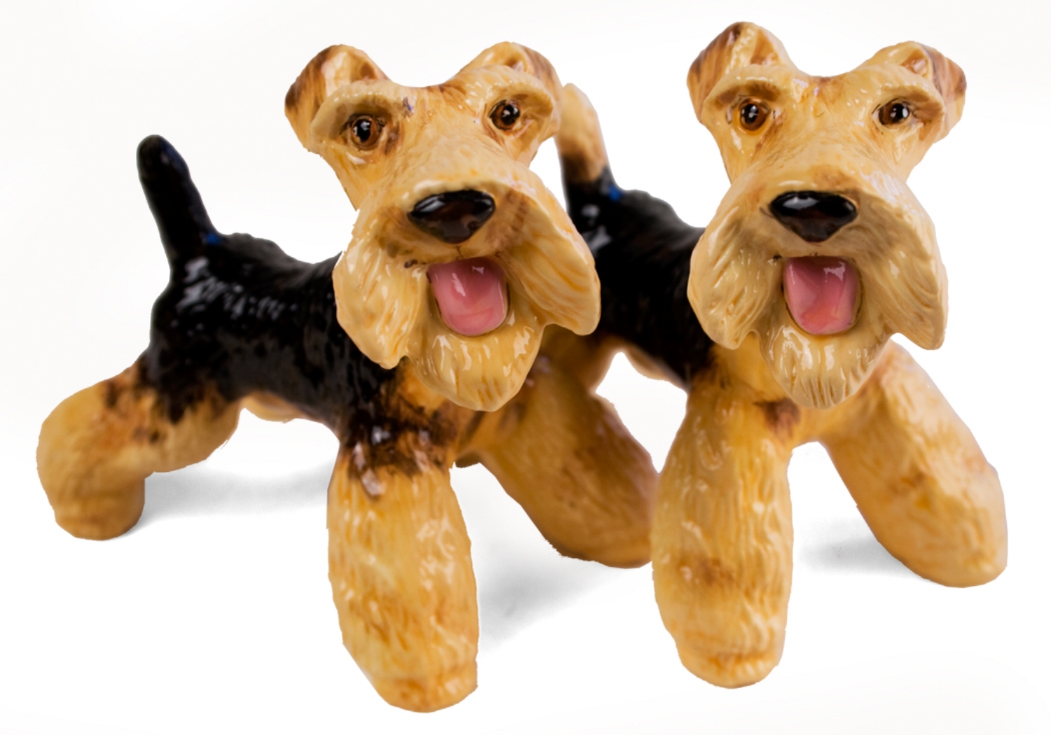 This exquisite Blue Witch ceramic features the adventurous and spirited Wire Hair Fox Terrier. Originating from Great Britain the boisterous Fox terrier was originally bred for fox and vermin hunting.