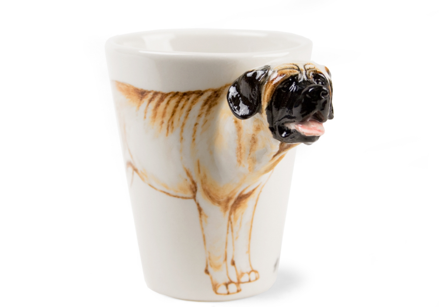 An original Blue Witch ceramic. The mighty Mastiff is actually a very tender, easy going and good natured breed although it was originally bred to fight Gladiators, bears, bulls and even lions in the Roma arenas.