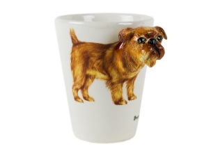 A jolly and unique Blue Witch coffee mug. This “monkey face” has made it all the way to Hollywood! The Brussels Griffon was the inspiration behind the creation of the Ewoks on Star Wars and a Griffon had a supporting role alongside Jack Nicholson in the film As Good As It Gets. The Brussels Griffon, also known as the Griffon Brucellosis in Europe, has an adorable appearance and has facial expressions that almost appear human!