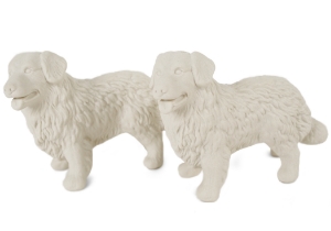 Bernese Mountain Dog Unpainted Cruet Set