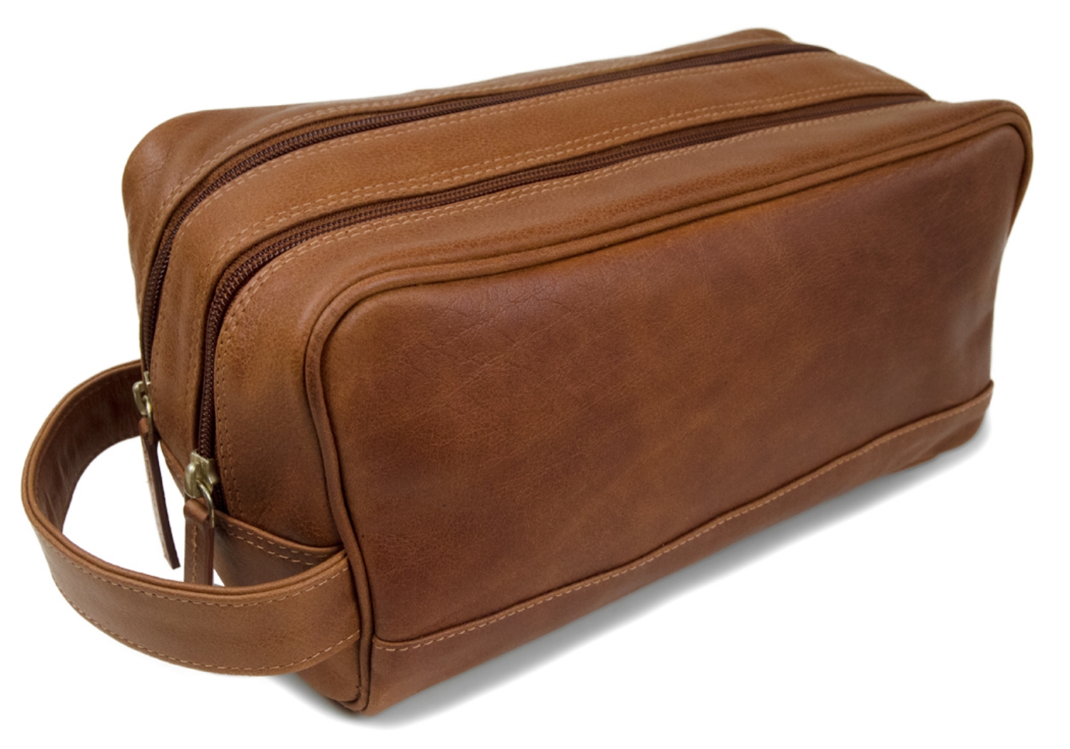 Rugged and refined. Designed for all your grooming needs with a spacious interior for all your toiletry essentials. The Wilson men's leather toiletry wash bag is handcrafted from high-quality calf leather. Tough, durable and water-resistant. It's got the room but is still compact enough to fit into any bag or suitcase.