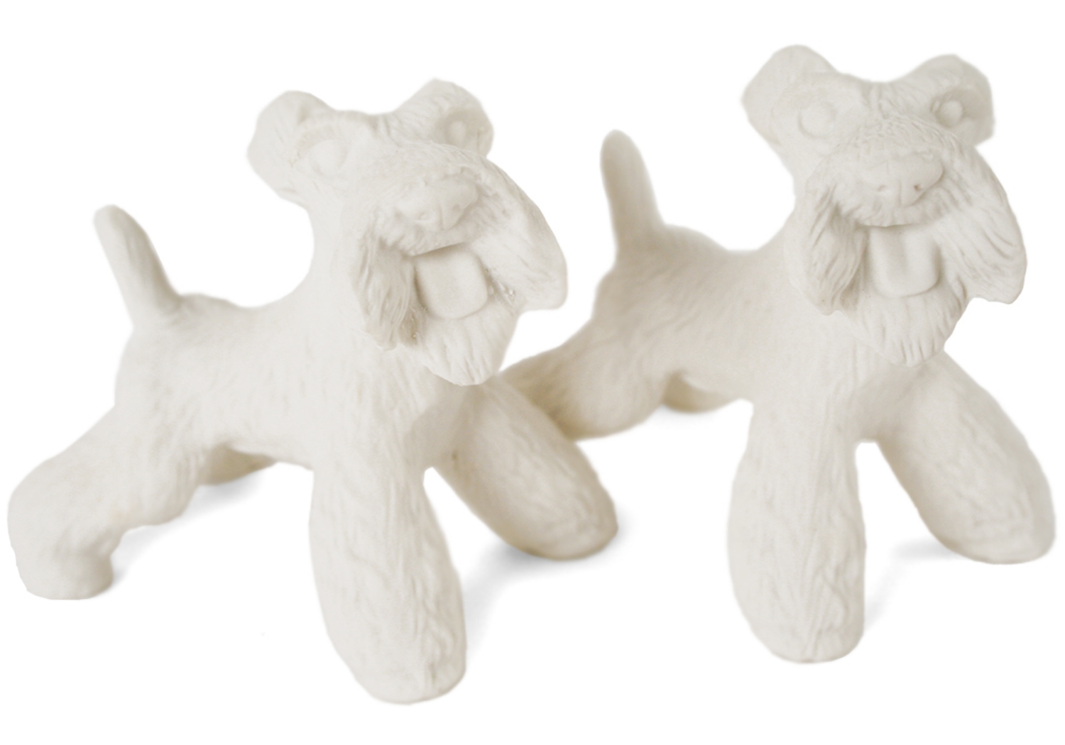 Airedale Terrier Unpainted Cruet Set