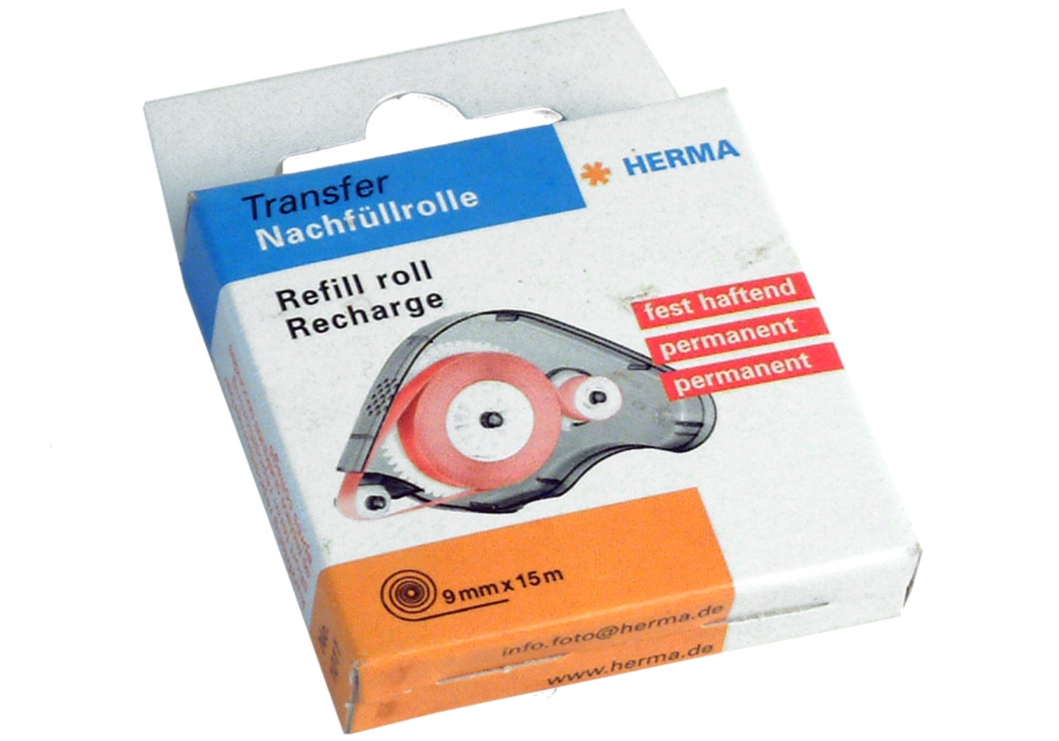 An intelligent adhesive: Hermafix Refill Roll is a revolutionary technology from Germany - a small roll-on glue made especially for mounting photos, artwork and postcards. It is also great for scrapbooking, collecting recipes or oodles of mementos, prints or documents. Absolutely photo safe and free from acids and solvents. Contains a 15m length of dotted glue and refills can be installed in seconds.