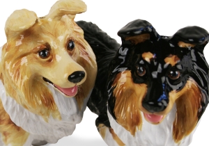 Beautifully presented on a Blue Witch ceramic is the happy, intelligent and eager to please Shetland Sheepdog or Sheltie as it is often known. With its roots in herding on the Shetland Islands, off Great Britain.