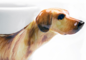 Originally bred for hunting, tracking, and protection from large animals, the Rhodesian Ridgeback featured on this Blue Witch ceramic was bred by the European settlers in South Africa.