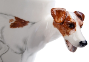 He might small in size but what he lacks in stature he certainly makes up for with his tremendous tenacious spirit. The fun-loving Jack Russell is beautifully captured on Blue Witch ceramic. This feisty little dog is full of heart is loved by countless owners.