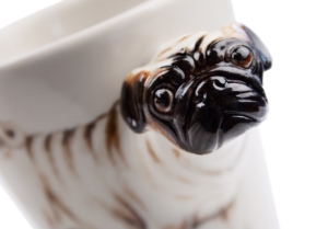 A lovable Pug ceramic by Blue Witch. This small delightful dog is very big on personality and is nicked named ‘multo in parvo’ which translates as a lot in a small space!
