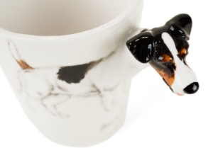 He might small in size but what he lacks in stature he certainly makes up for with his tremendous tenacious spirit. The fun-loving Jack Russell is beautifully captured on Blue Witch ceramic. This feisty little dog is full of heart is loved by countless owners.