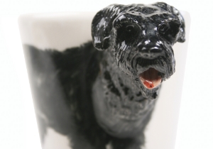 Beautifully presented on a unique Blue Witch ceramic. Originally a farm dog, the Bouvier Des Flandres are now often used as guard or police dogs as well as being kept as pets.