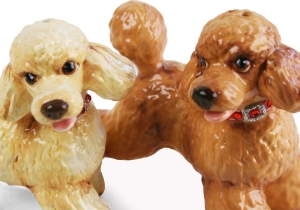 An elegant Poodle ceramic by Blue Witch. This breed is intelligent and charismatic as well as able to rock a very distinctive look. A popular family pet throughout the world.