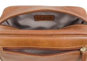 Rugged and refined. Designed for all your grooming needs with a spacious interior for all your toiletry essentials. The Wilson men's leather toiletry wash bag is handcrafted from high-quality calf leather. Tough, durable and water-resistant. It's got the room but is still compact enough to fit into any bag or suitcase.